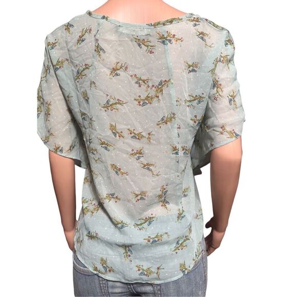 Pulp floral printed light weight poncho polyester top M - Picture 5 of 5